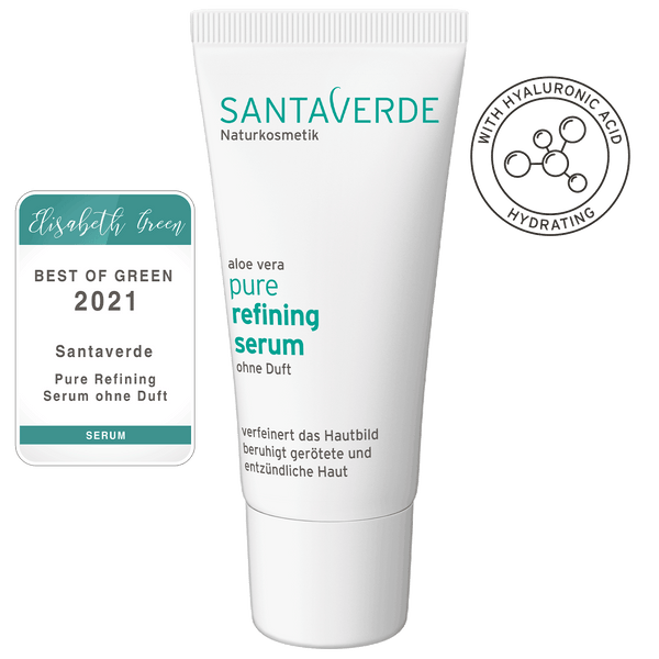 Santaverde Aloe Vera pure refining serum fragrance free, lõhnavaba seerum probleemsele ja vistrikulisele nahale - Minu Looduskosmeetika