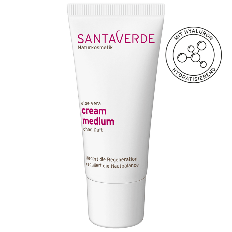 Santaverde Aloe Vera cream medium fragrance free, lõhnavaba näokreem taastav normaalsele ja kuivale nahale - Minu Looduskosmeetika