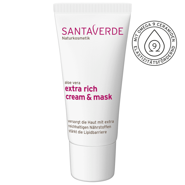 Santaverde Aloe Vera extra rich cream & mask, toitev näokreem/mask väga kuivale nahale - Minu Looduskosmeetika
